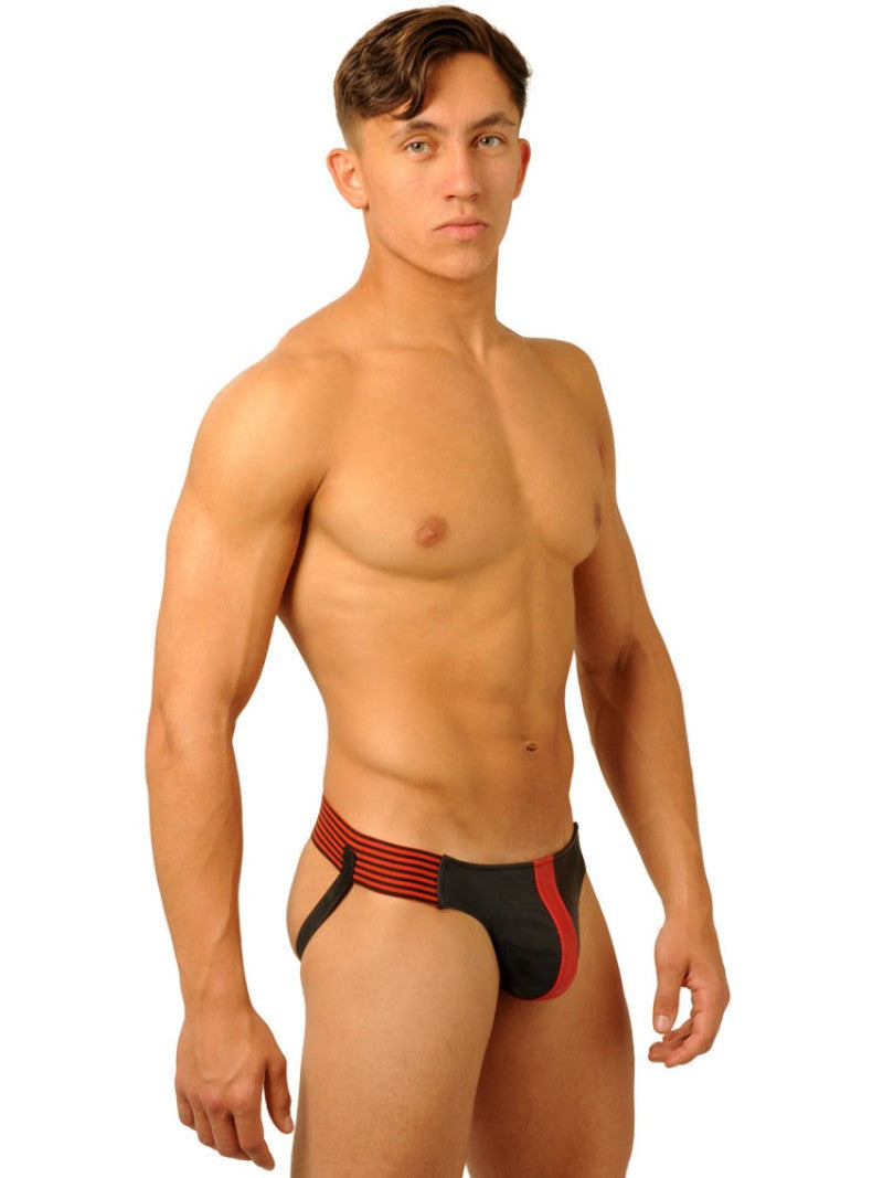 Leather Jock - Red - Large