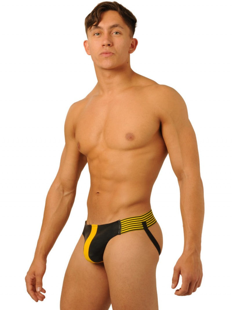 4 x Leather Jock Bundle - Black Camo Yellow Red - Large