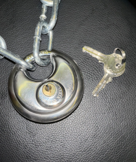 6mm Chain Metal with Padlock