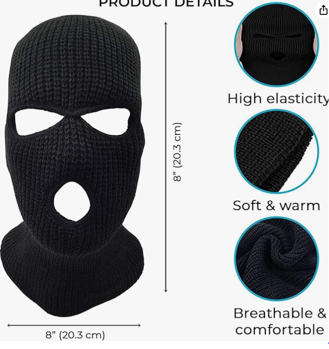 Balaclava - 3 hole Balli
