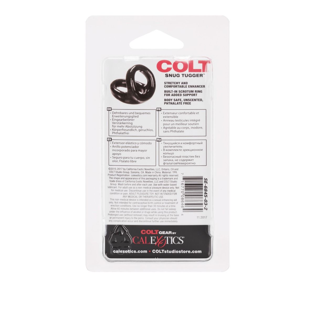 Snug Tugger - Cock Ring - Black - COLT