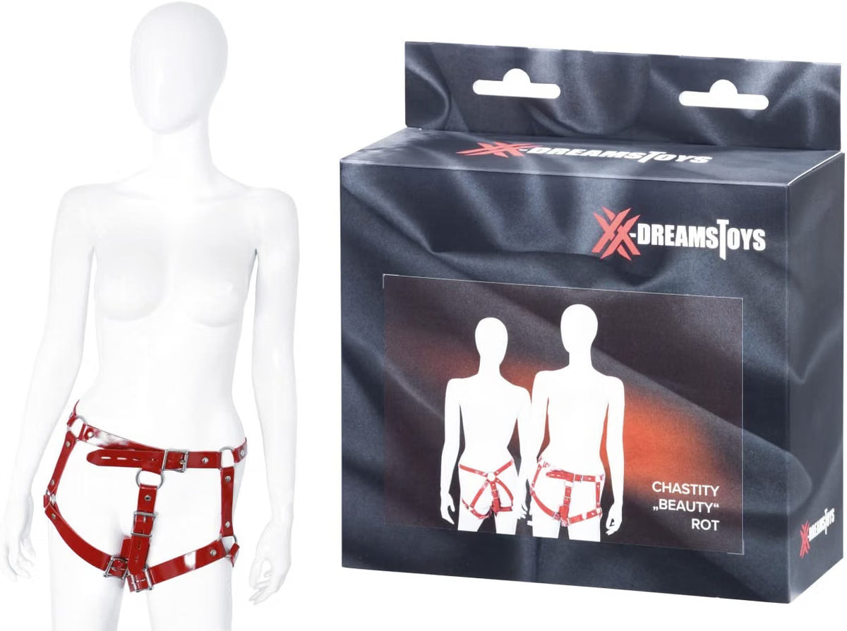 XX-DREAMSTOYS Beauty Chastity Belt Red One Size