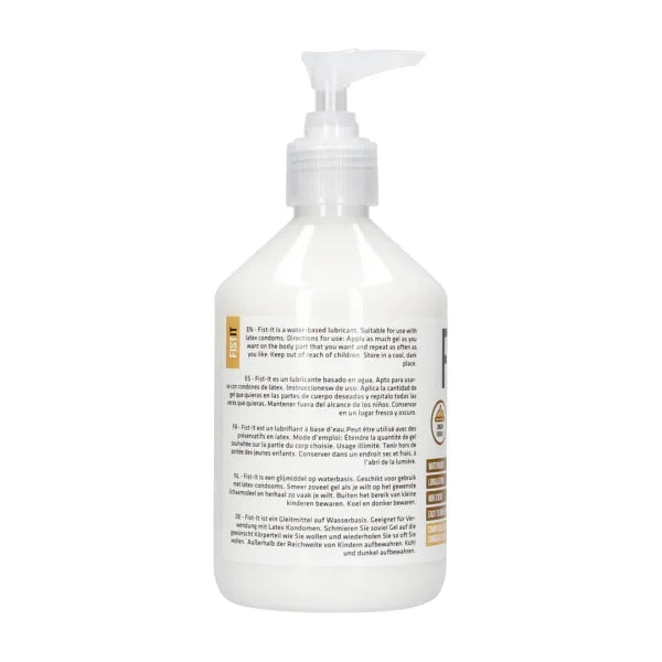 Fist It Numbing Water-Based Lubricant 500ml - Neutral Formula, Large Size