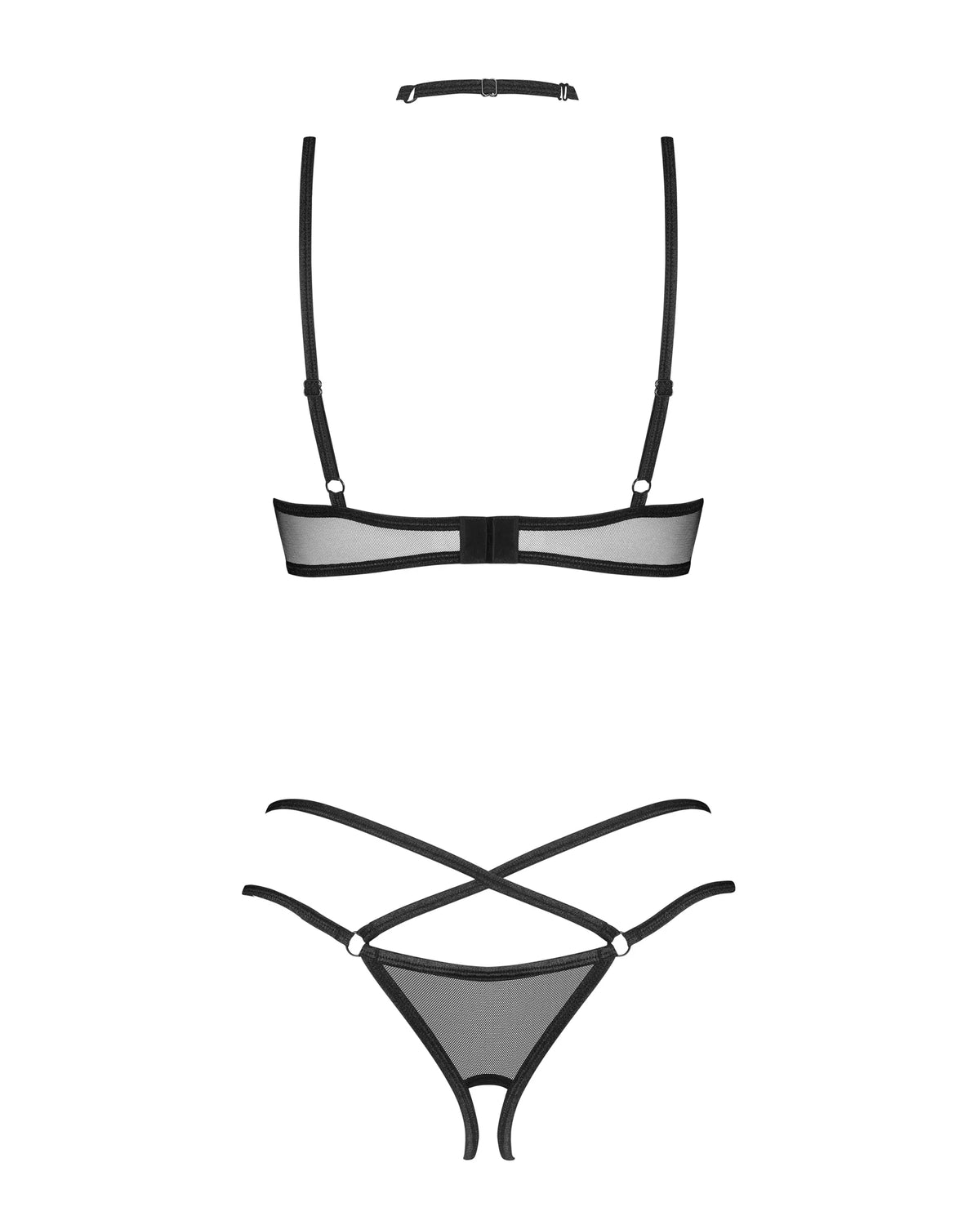 Obsessive - Donarella 3-pcs Crotchless Set - XL/XXL
