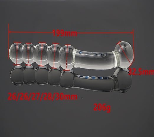 8" Pyrex Plug Crystal Glass Balls Butt Plug 20CMs