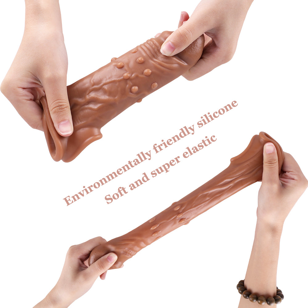 Extra Inches Penis Extender - Solid Head Store Sperm Realistic Texture