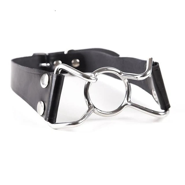 Spider Gag - Leather and Stainless Steel