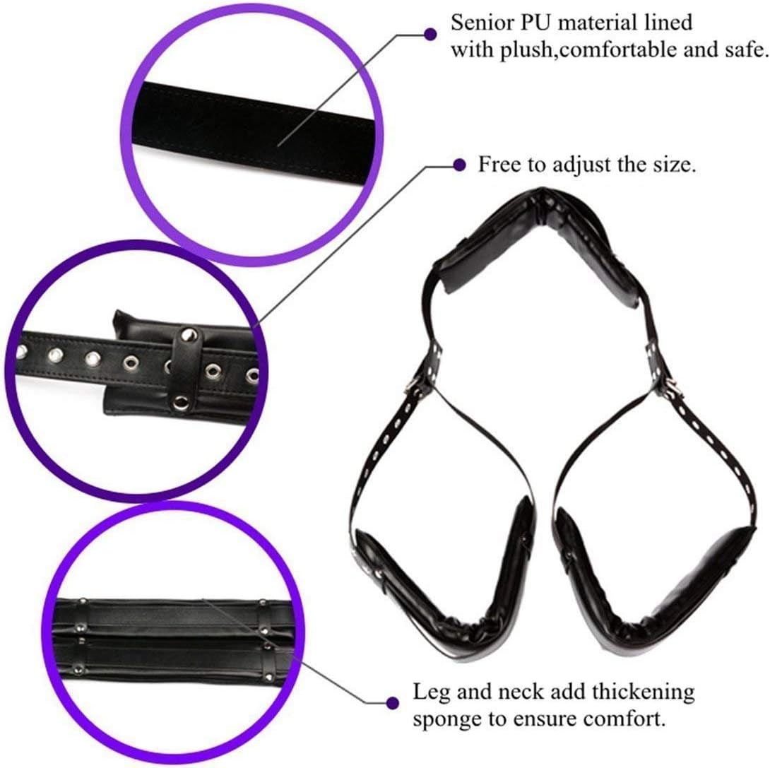 Bondage Neck-to-Leg Restraint – Black
