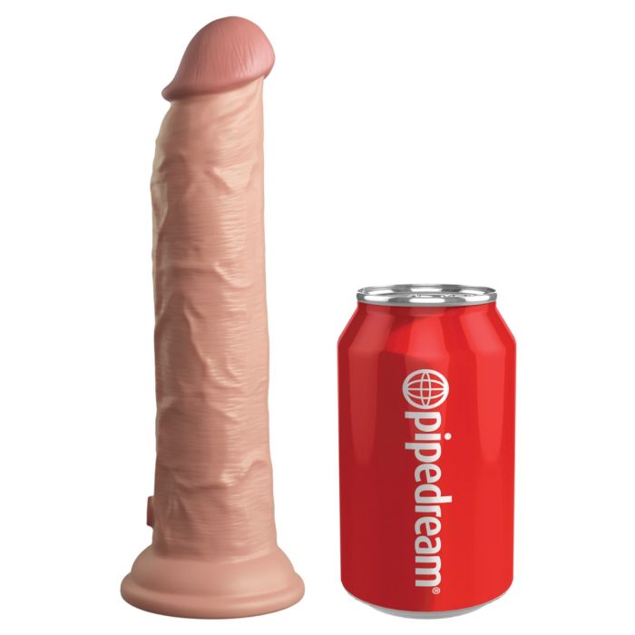King Cock Elite - 9" Dual Density Vibrating Silicone Cock