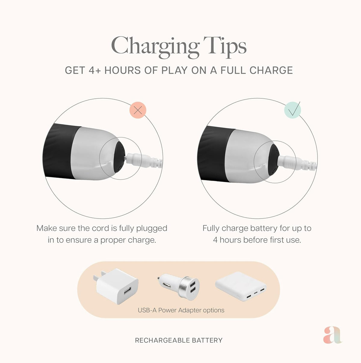 QULAITY Vibrator Wand USB Charged - 4 colours to choose from