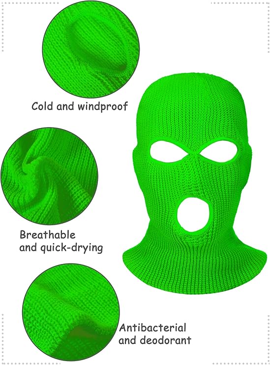 Balaclava - 3 hole - GREEN