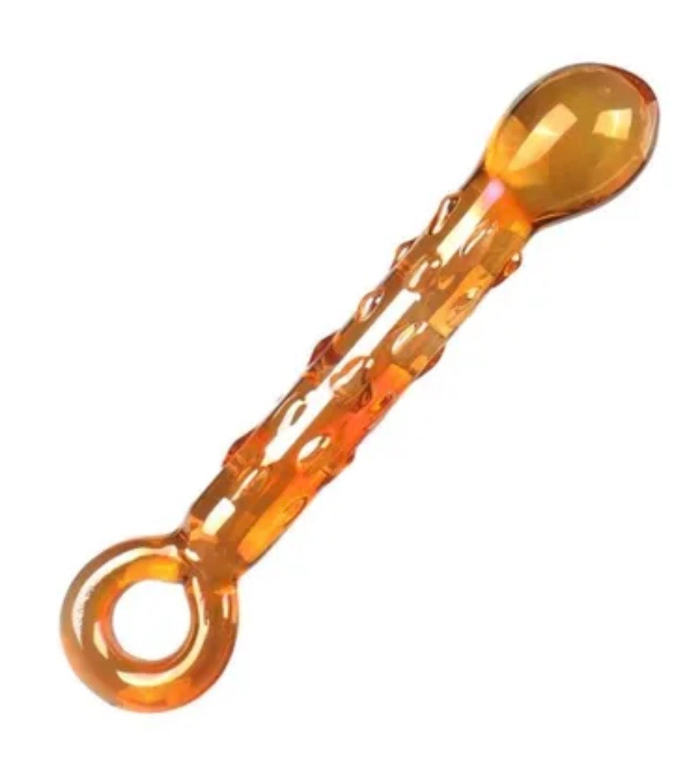 Glass Gold ting anal plug 7"
