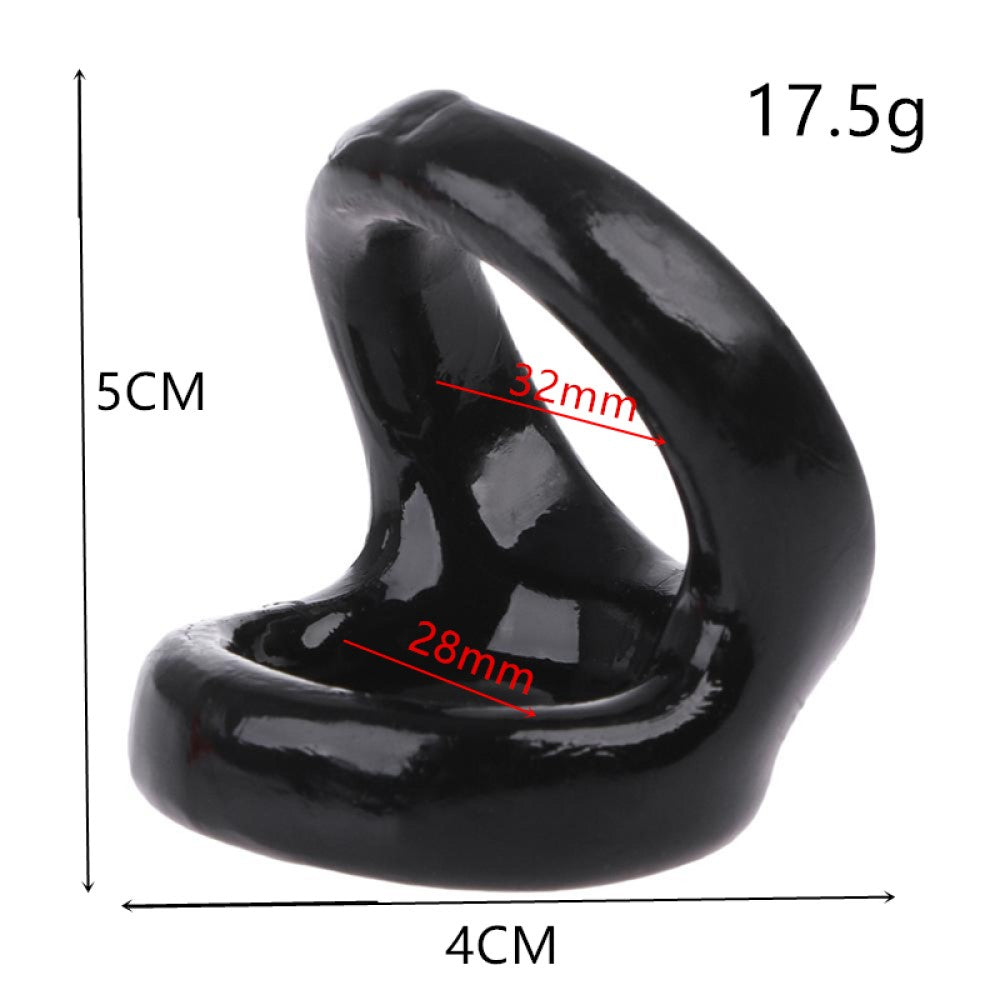 Dual Lock Cock Ring - Black