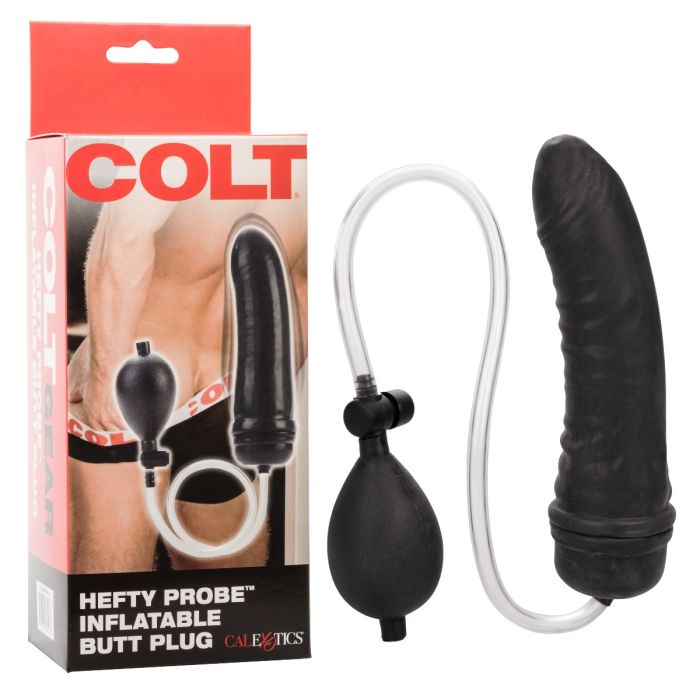 Hefty Probe Inflatable Butt Plug - Black - Colt