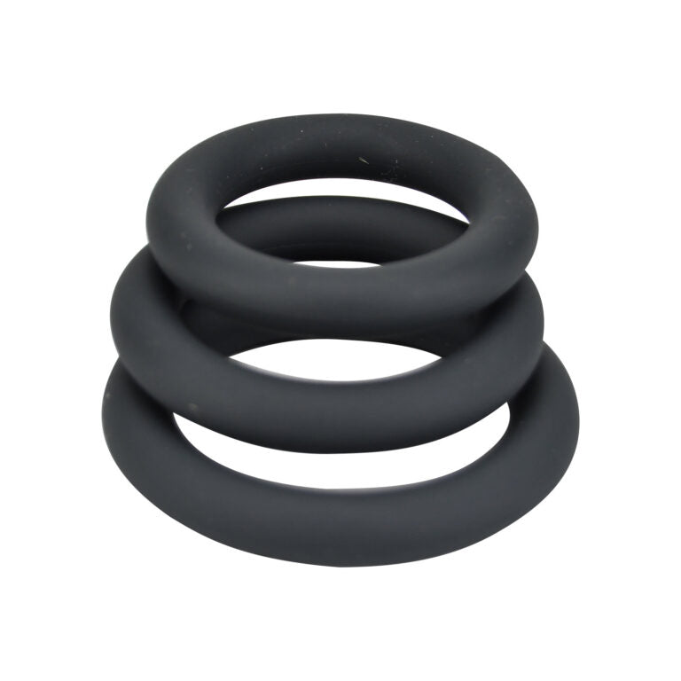 Thick Silicone Cock Rings 3 Pack - IN THE SALE
