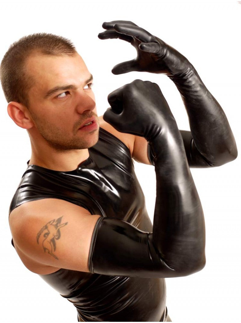 Shoulder Rubber Gloves - Black or Red