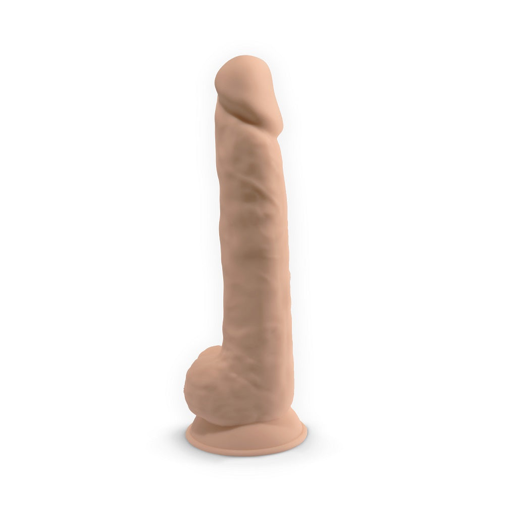 15 inch Realistic Silicone Dual Density Dildo with Suction Cup with Balls