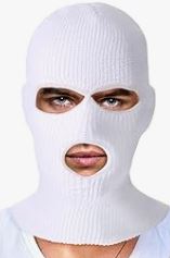 Balaclava - 3 hole - WHITE
