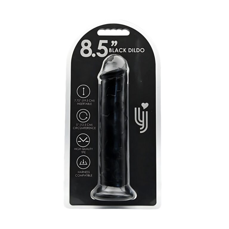 8.5 Inch Suction Cup Dildo Black