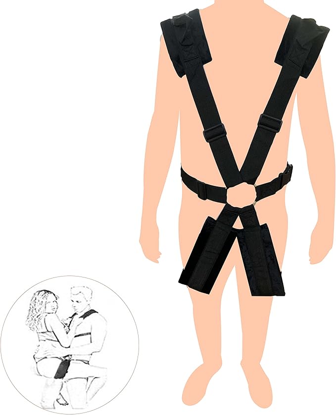 Comfortable Stand and Deliver Sex Position Body Sling Harness Couple Game Sex Toy