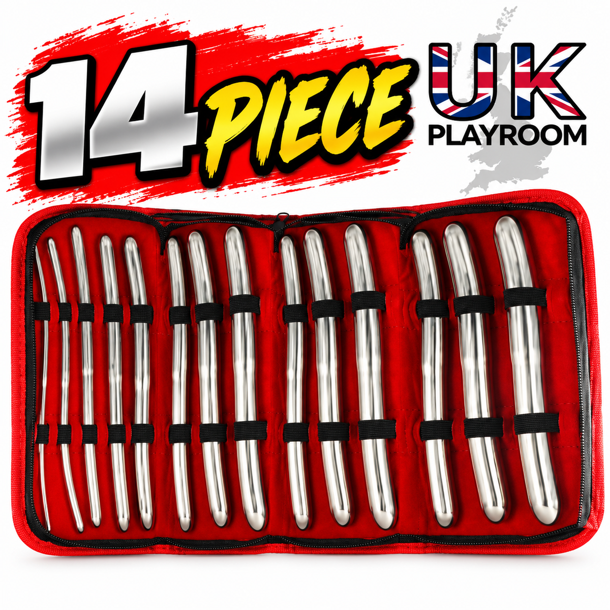 Hegar Double-Ended Urethral Sounds – 14 Piece Stainless Steel Set