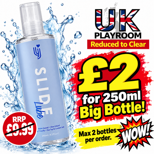 BARGAIN £2 for BIG 250ml Bottle - Slide Water-Based Lubricant 250ml - MAX 2 PER ORDER
