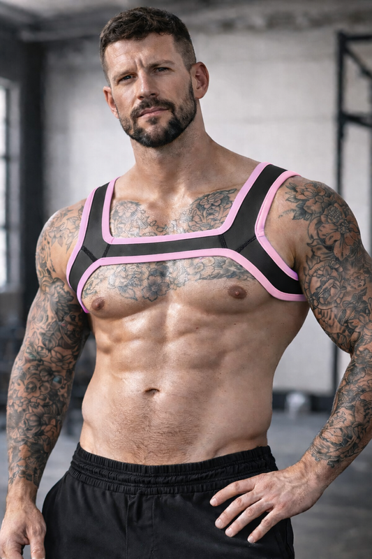 Neoprene Harness - Pink Trim