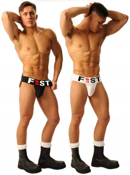 Fist Logo Jock - Black & White - Large