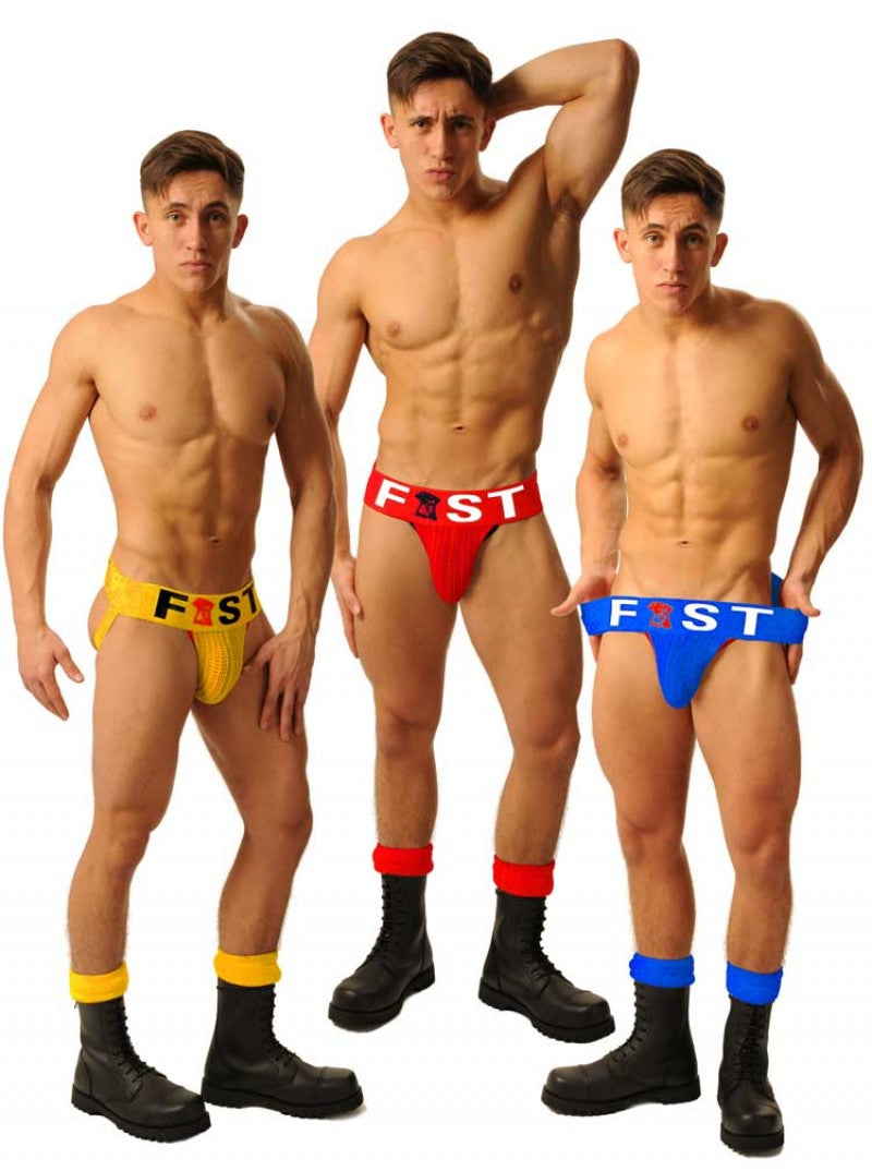 Fist Logo Jock - Blue - Red - Yellow - Medium