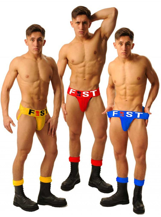 Fist Logo Jock - Blue - Red - Yellow - Medium