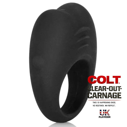 COLT Silicone Rechargeable Cock Ring - Black (Max 2 per Order)
