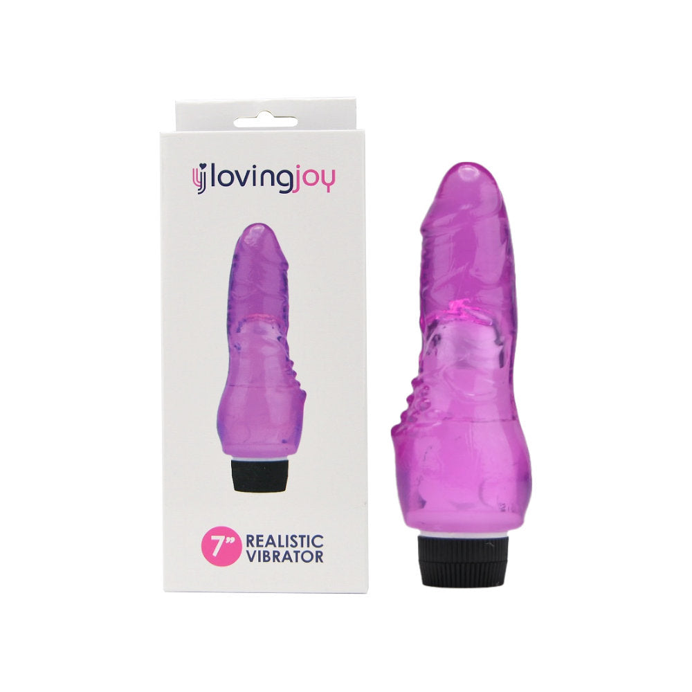 7 inch Realistic Vibrator Purple - Bargain