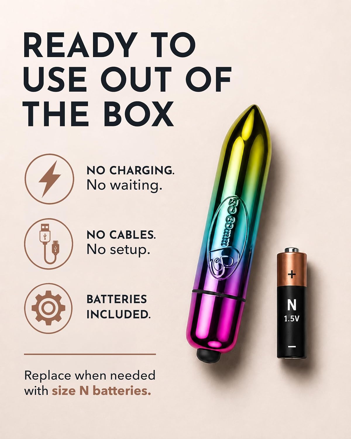 Rocks Off RO-80mm Bullet Vibrator - Mini Bullet Vibrator
