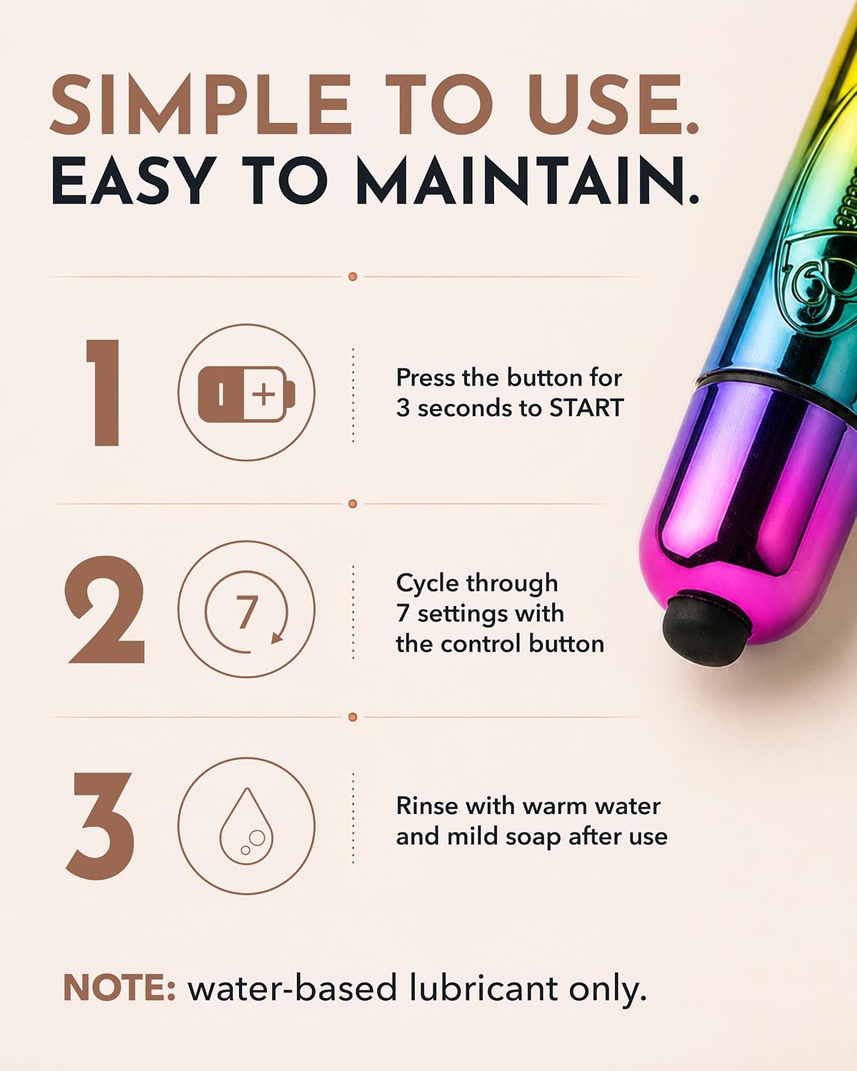 Rocks Off RO-80mm Bullet Vibrator - Mini Bullet Vibrator