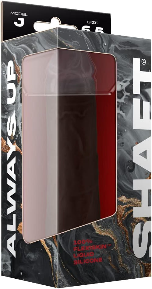Shaft Model J Liquid Silicone Dong Mahogany Black 16.5 cm