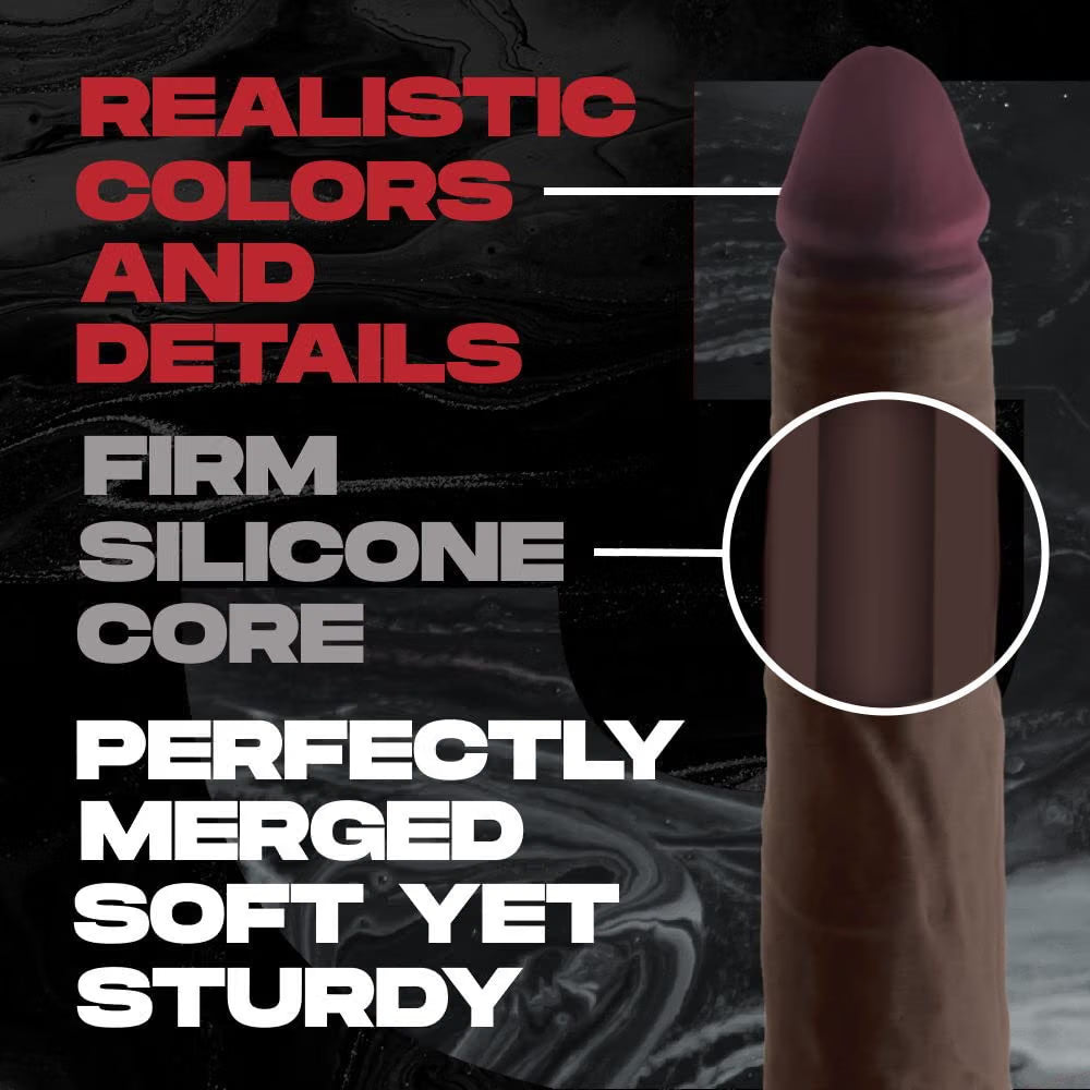 Shaft Model J Liquid Silicone Dong Mahogany Black 16.5 cm