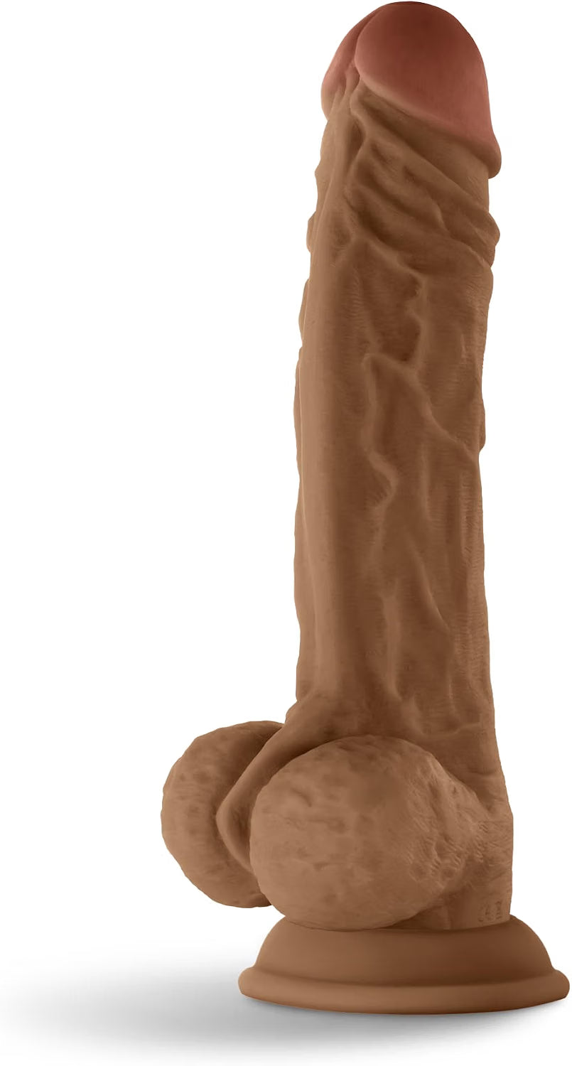 Shaft Model A Liquid Silicone Dong with Balls Oak Brown 26.5 cm