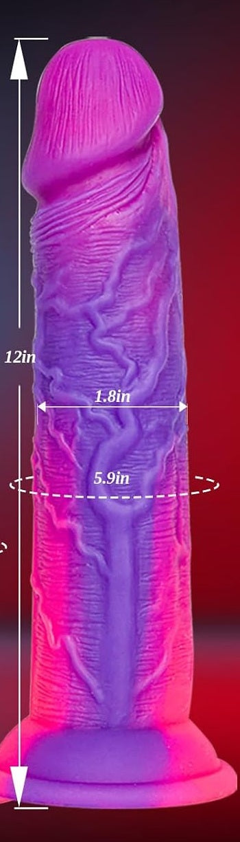 BIG 12" Soft Silicone Realistic Dildo
