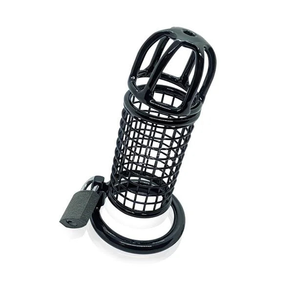 Black Chastity Series - Mesh - Stainless Steel