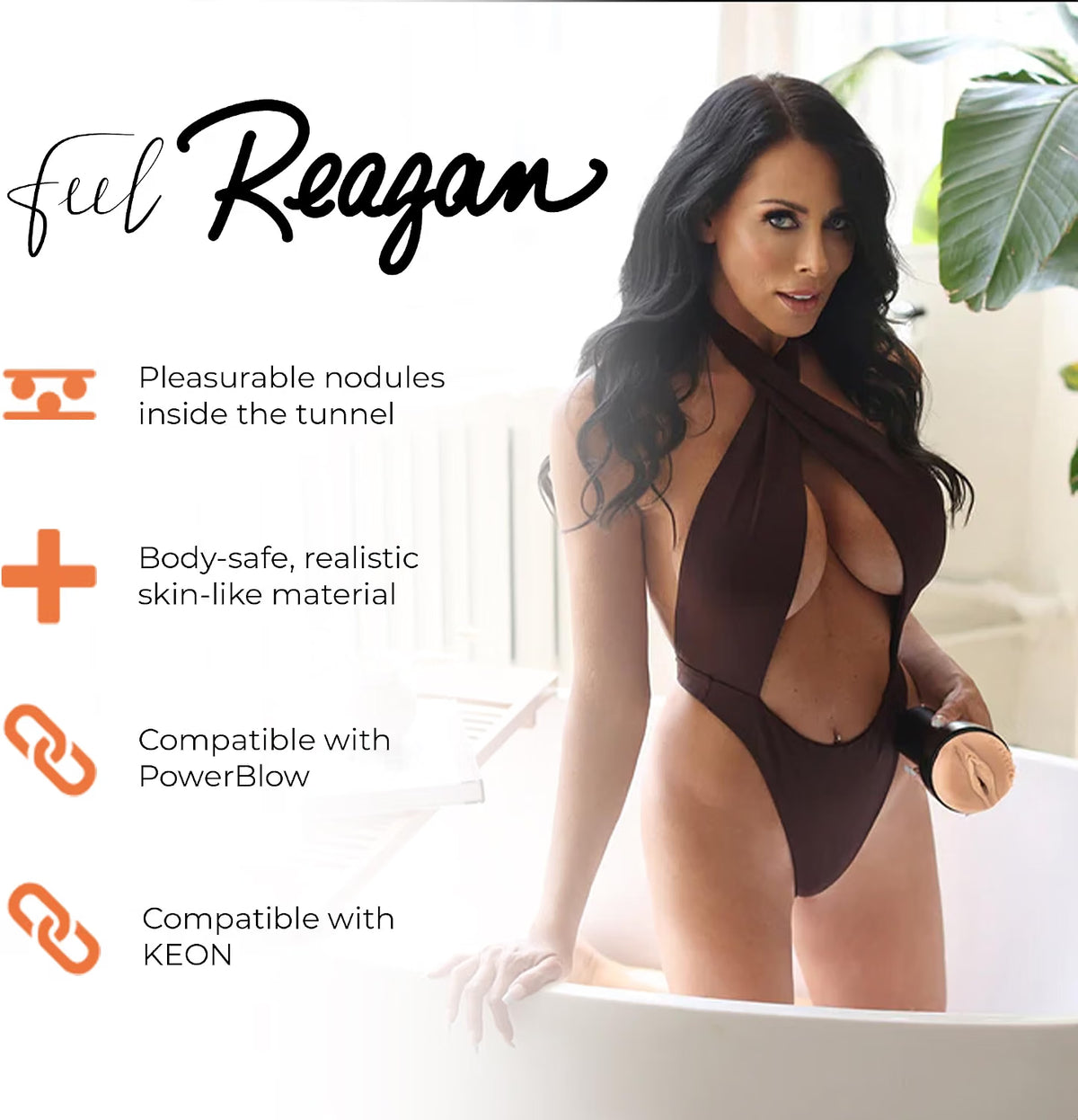 KIIROO Male Stroker Reagan Foxx – FeelStar Male Masturbator Moulded