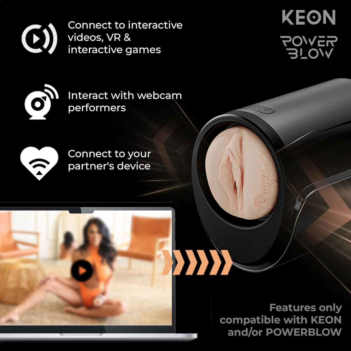 KIIROO Male Stroker Reagan Foxx – FeelStar Male Masturbator Moulded