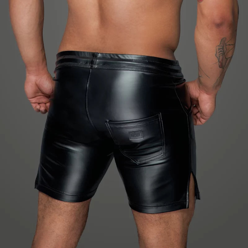 Power Wet Look Bermuda Shorts - XL - Noir Handmade