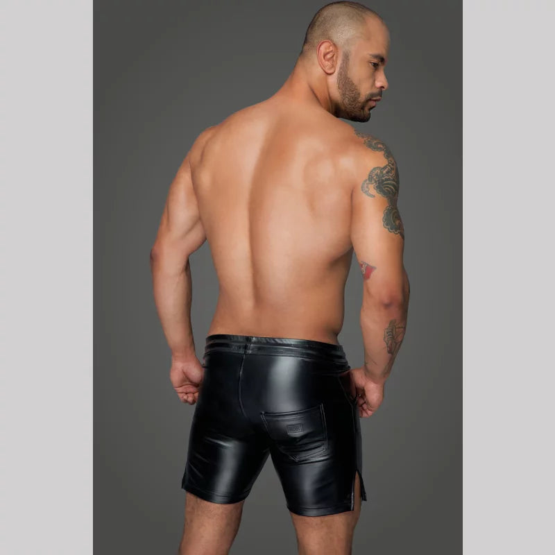 Power Wet Look Bermuda Shorts - XL - Noir Handmade