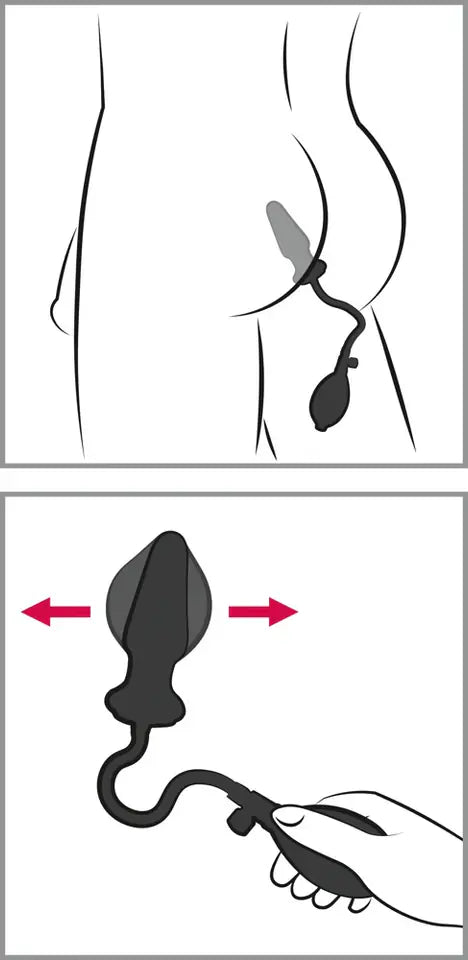 Anal Expert anal latex plug pumped 13 cm
