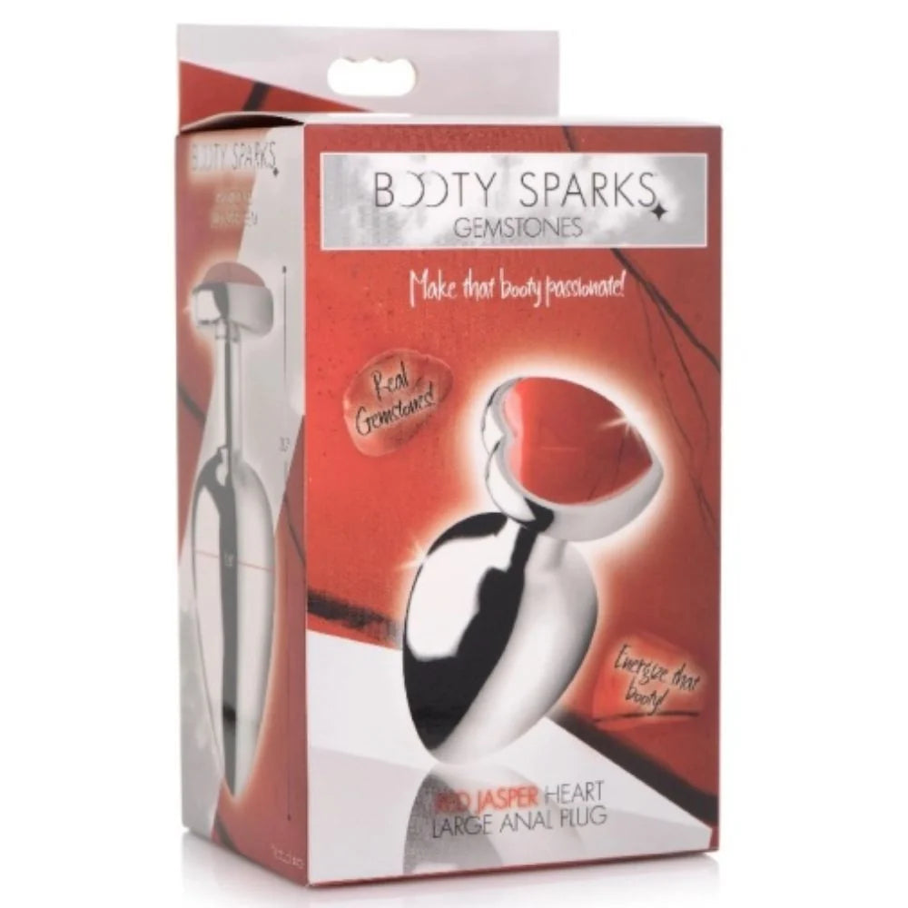 Red Heart Gem Anal Plug- Large
