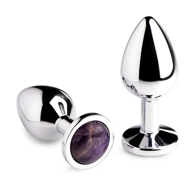 Genuine Amethyst Gemstone Anal Plug – Medium