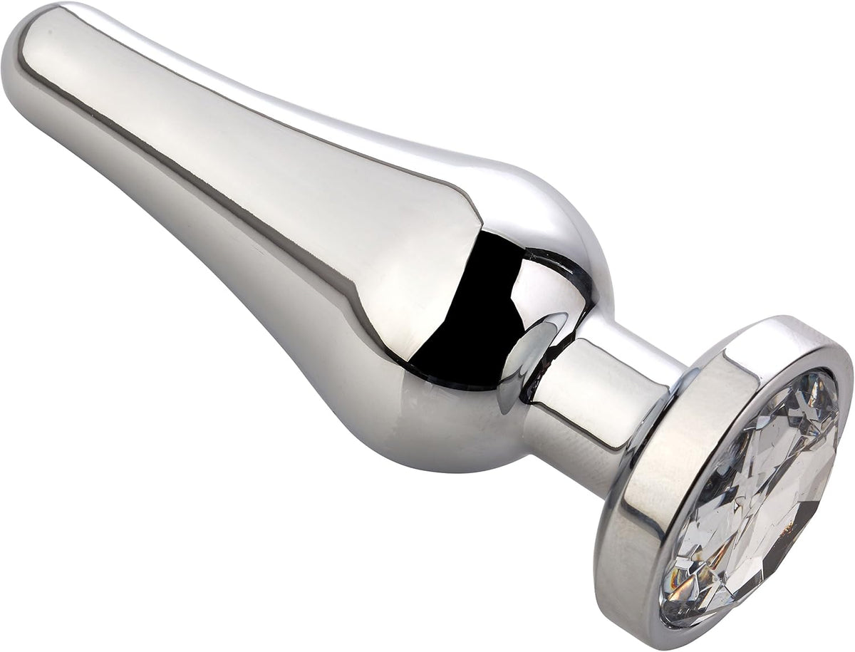 Precious Metals Butt Plug Medium Silver, Butplug - 12cms