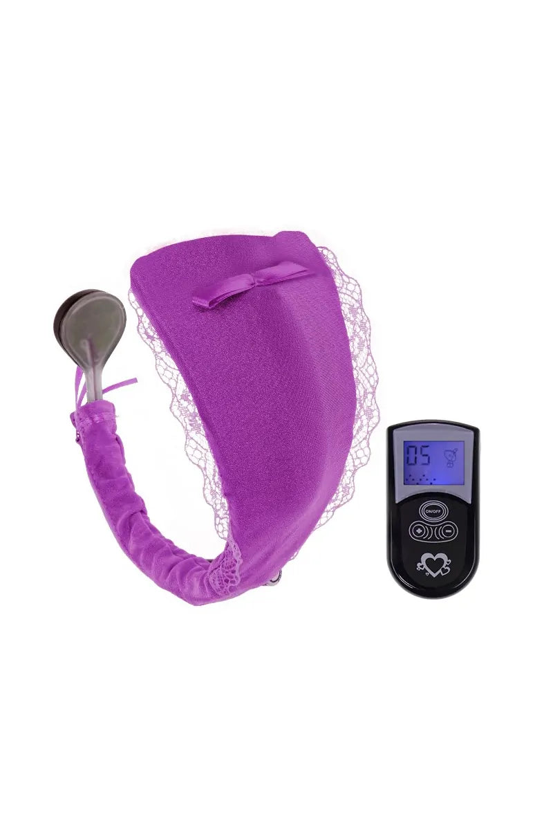 CIKINI C-STRING PANTY VIBE 10 VIBRATION MODES REMOTE CONTROL PURPLE