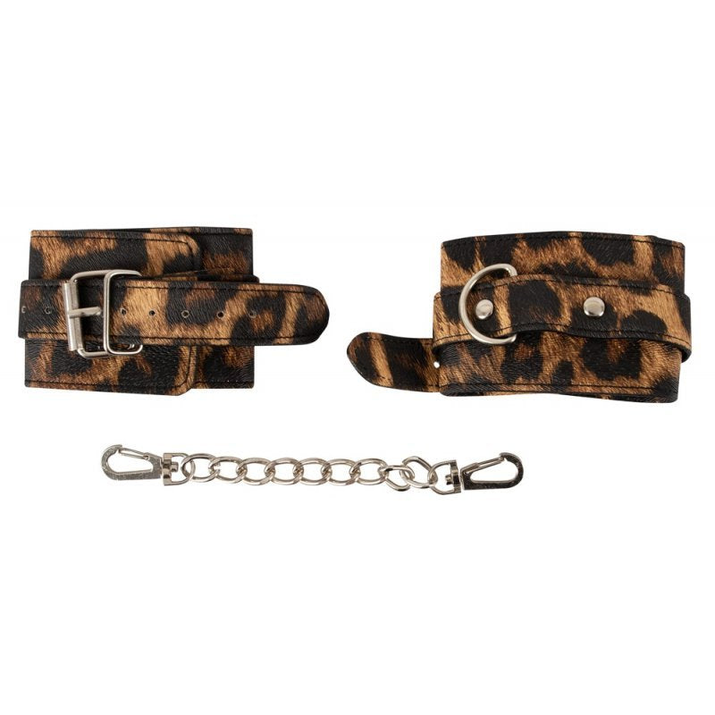 Classic restraints in a leopard print design!