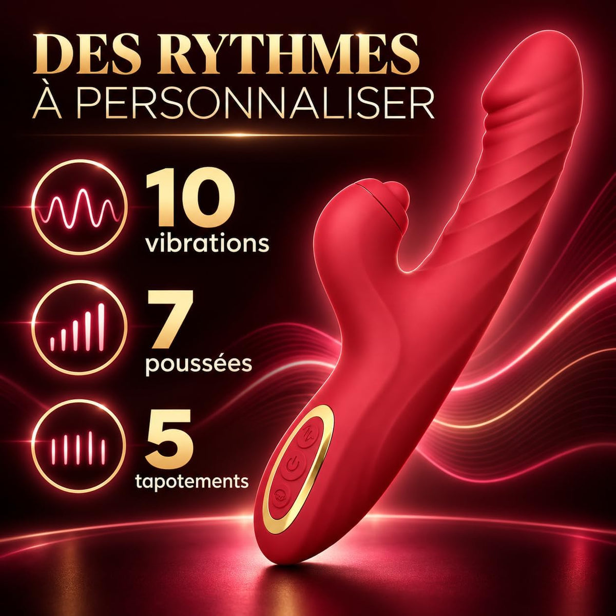 Men's 3-in-1 Thrusting Prostate Massager – 7 Thrusting Modes &amp; 10 Vibrations